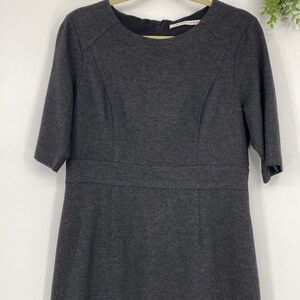 Trina Turk Grey‎ Stretch Knit A-Line Above Knee Dress  size Large